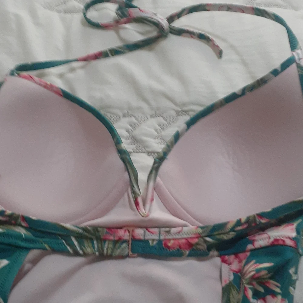 Shade and shore green floral one piece bathing suit size 34C - Picture 7 of 11